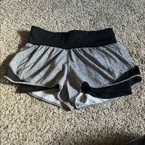 lululemon athletica black-and Gray hotty hot Athletic Shorts